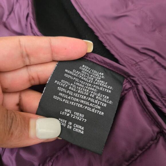 32 Degree Heat Mixed Media Packable Puffer Jacket Women's Large Purple Gorpcore - Picture 6 of 8